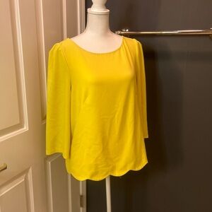 Ann Taylor Sunshine Yellow Blouse size Large